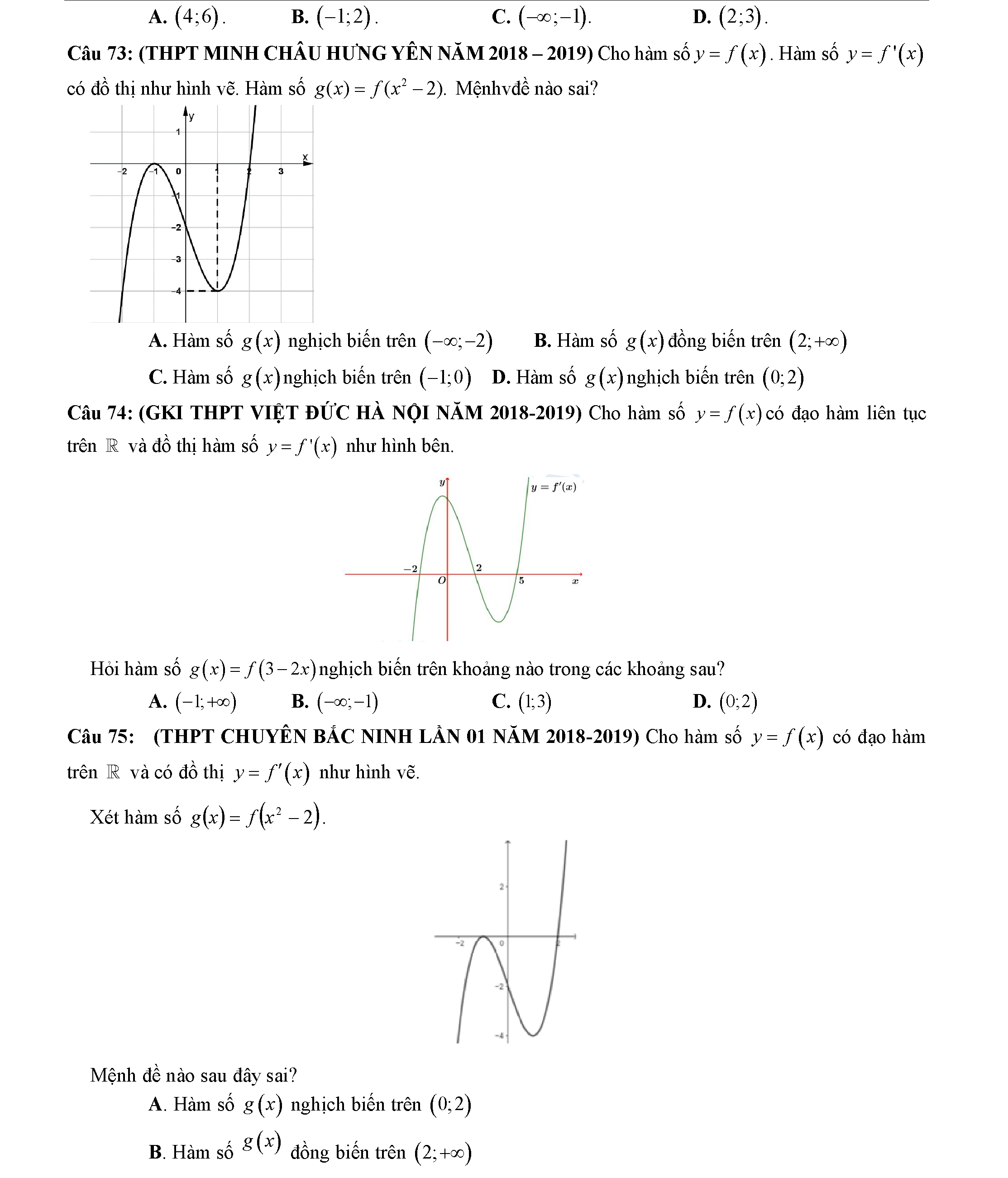 Các dạng toán về tính đơn điệu của hàm số 11