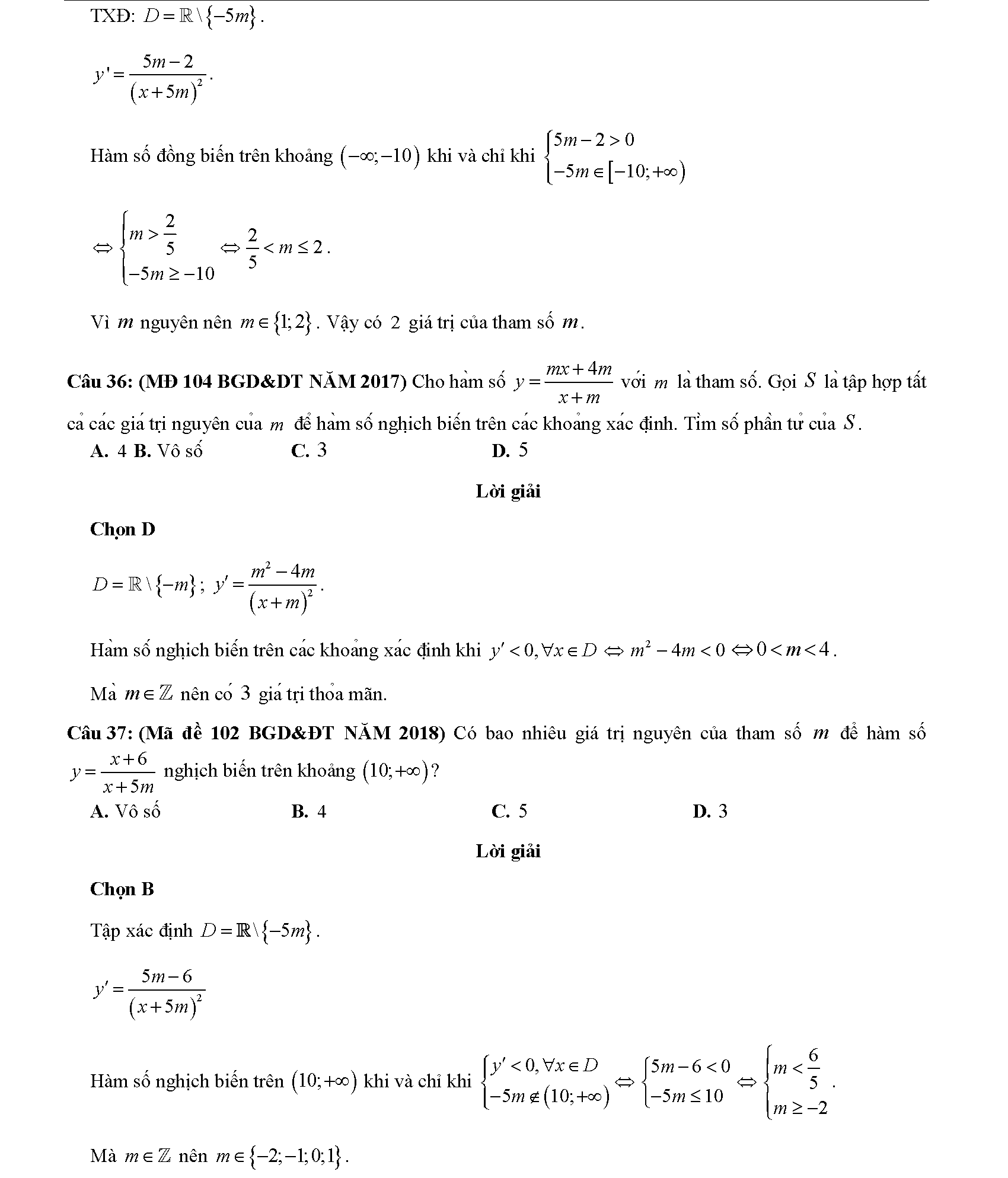 Các dạng toán về tính đơn điệu của hàm số 27