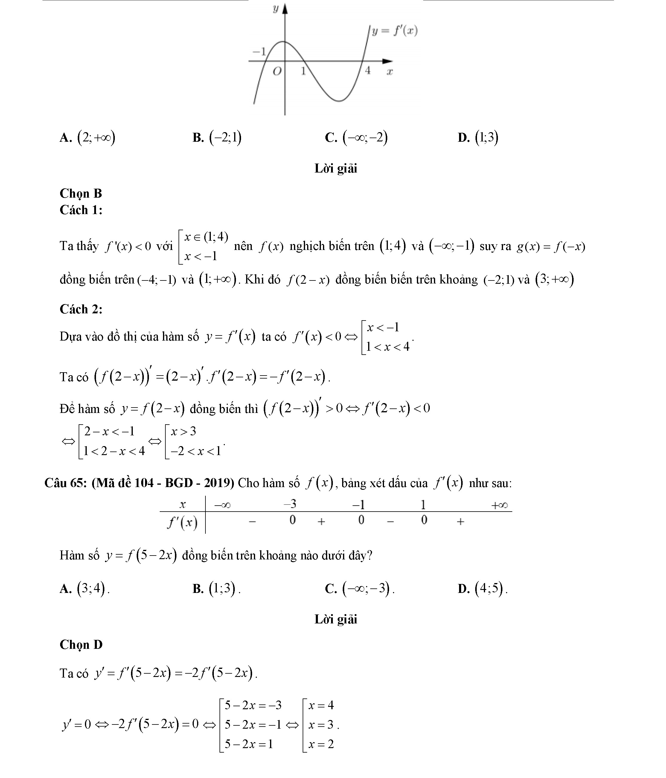 Các dạng toán về tính đơn điệu của hàm số 43