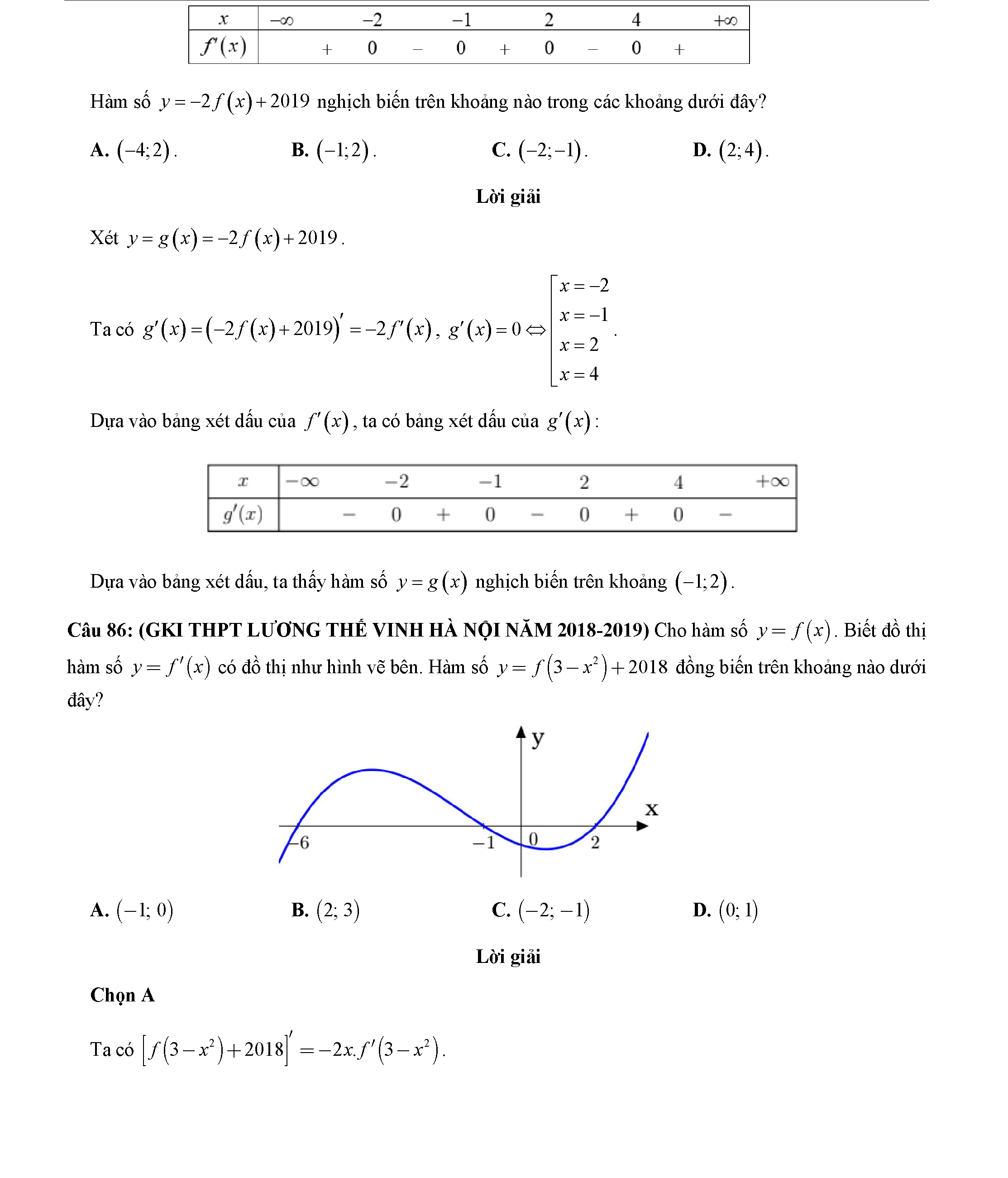 Các dạng toán về tính đơn điệu của hàm số 58