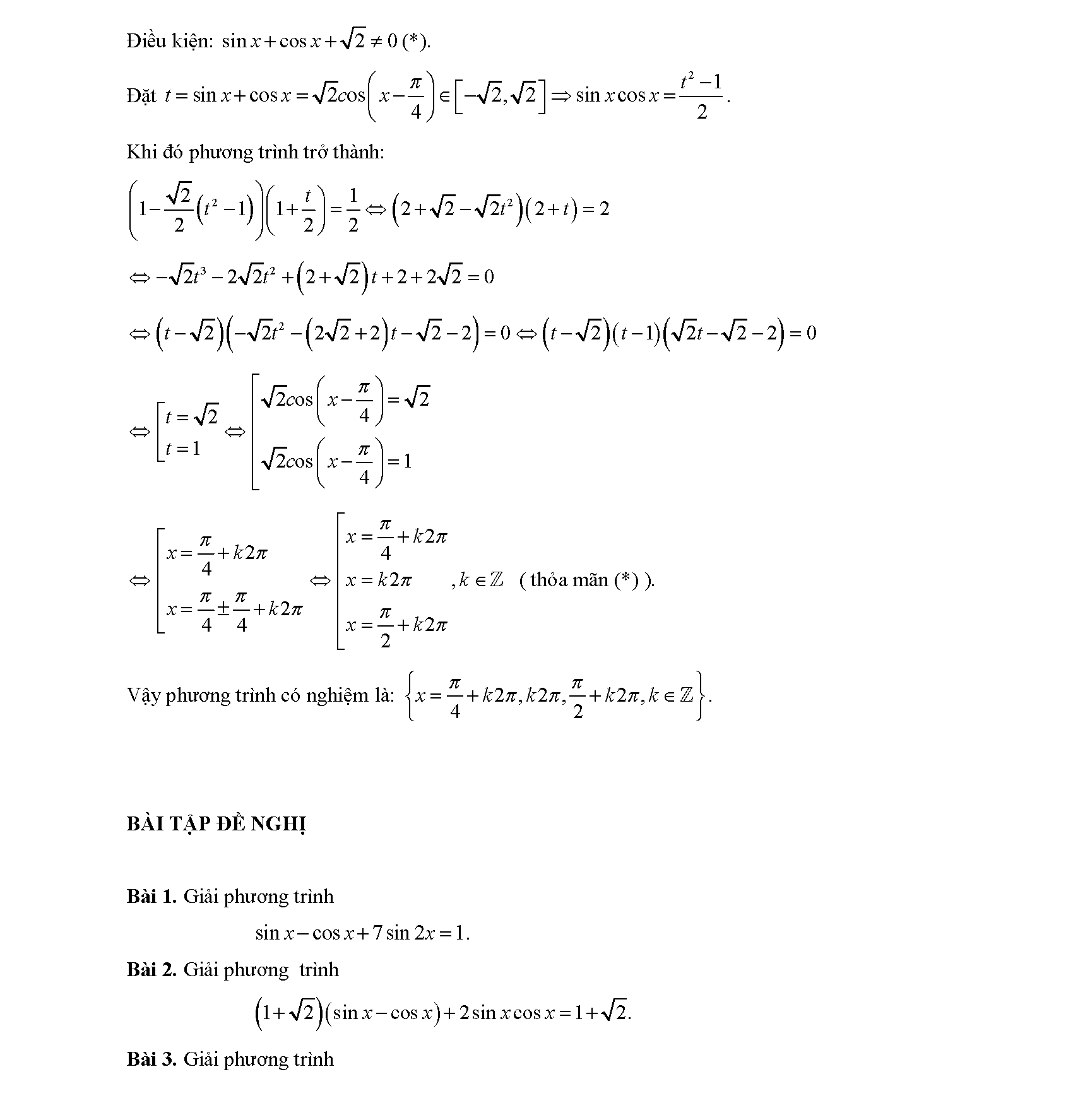 Chuyên đề phương trình lượng giác 13