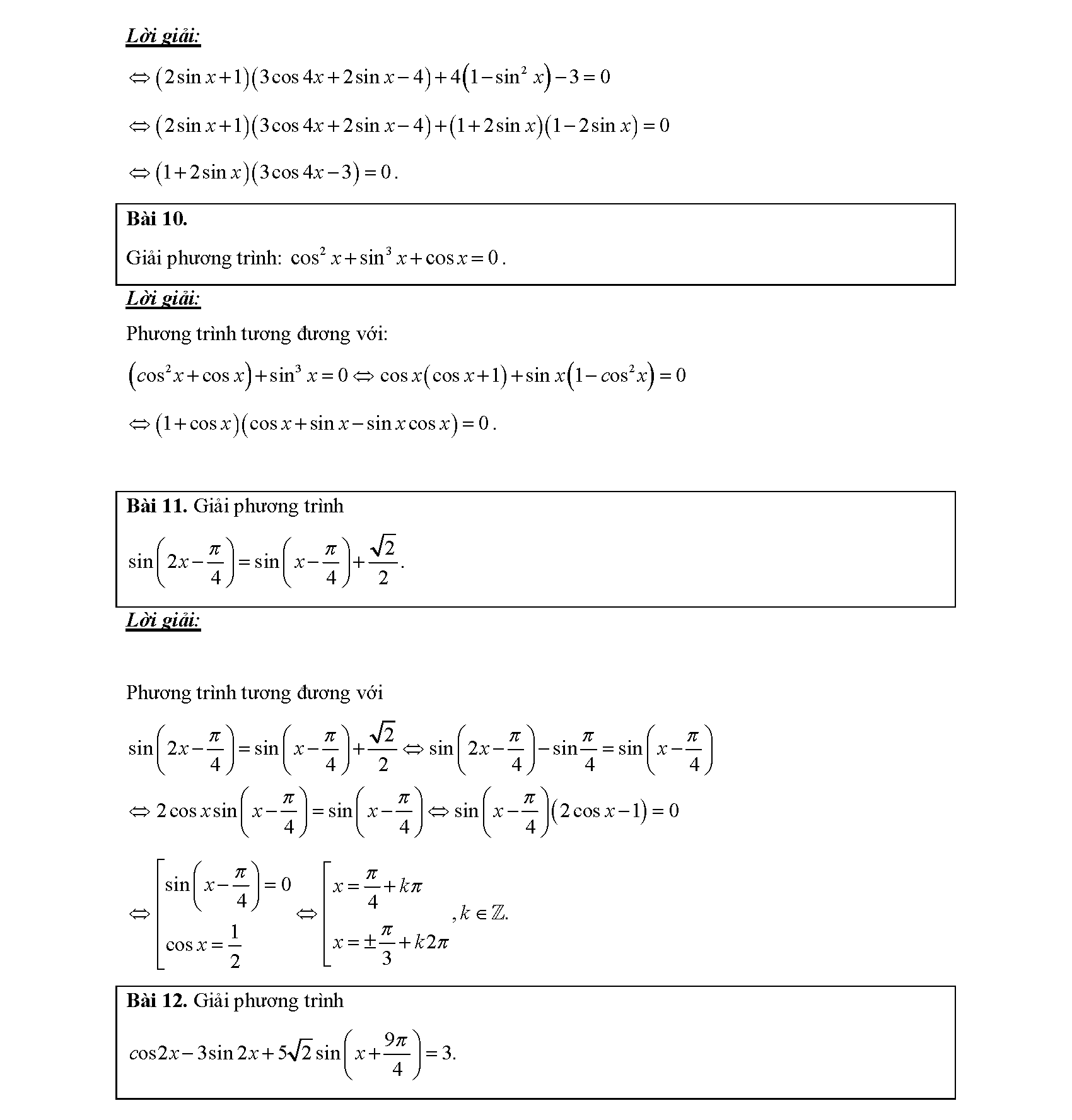 Chuyên đề phương trình lượng giác 29