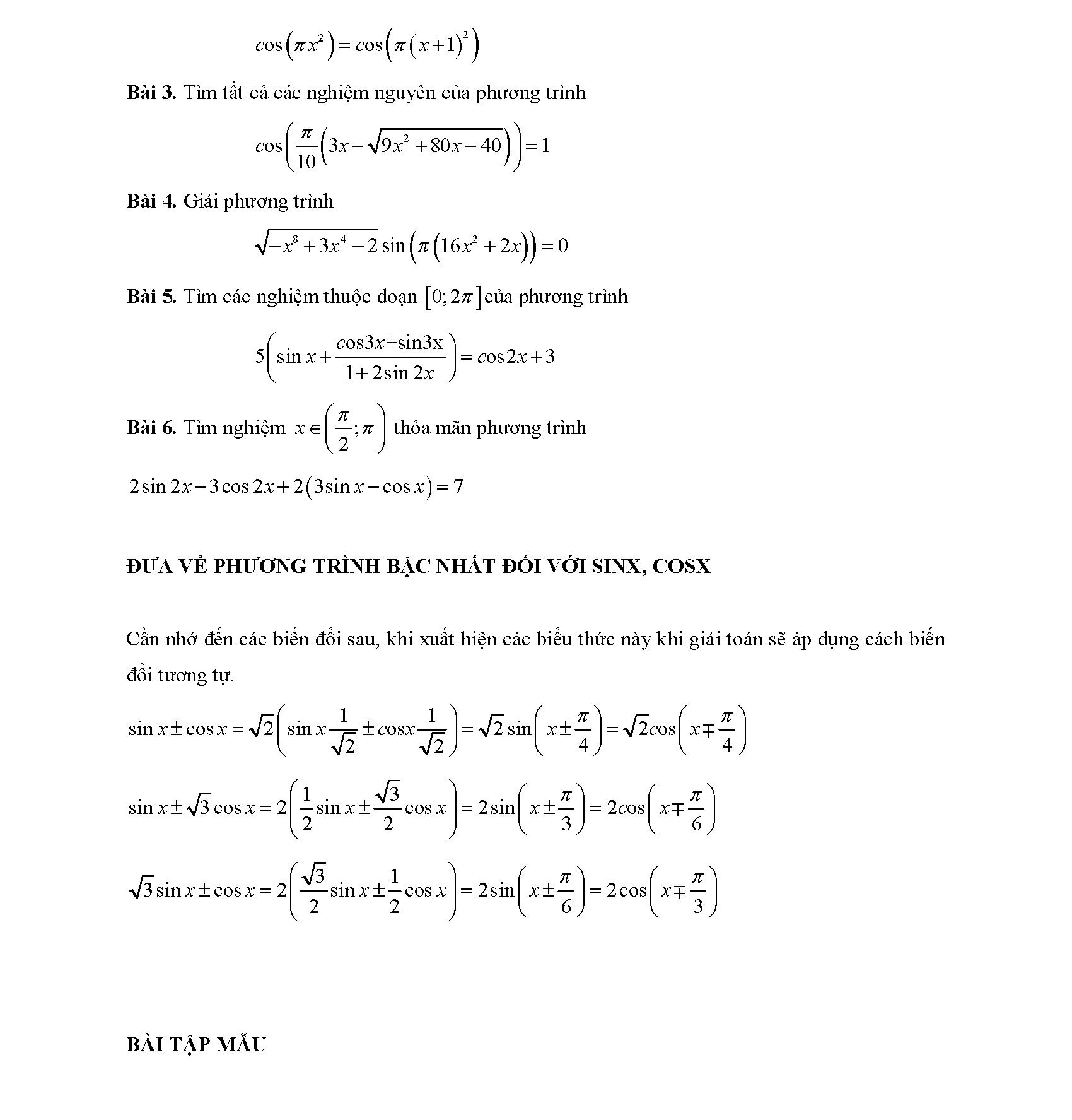 Chuyên đề phương trình lượng giác 4