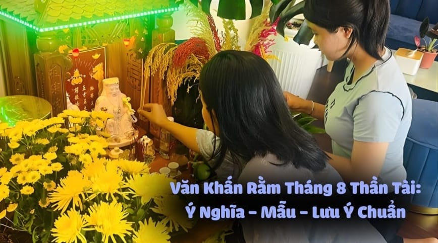 Văn khấn rằm tháng 8 Thần Tài chuẩn nhất