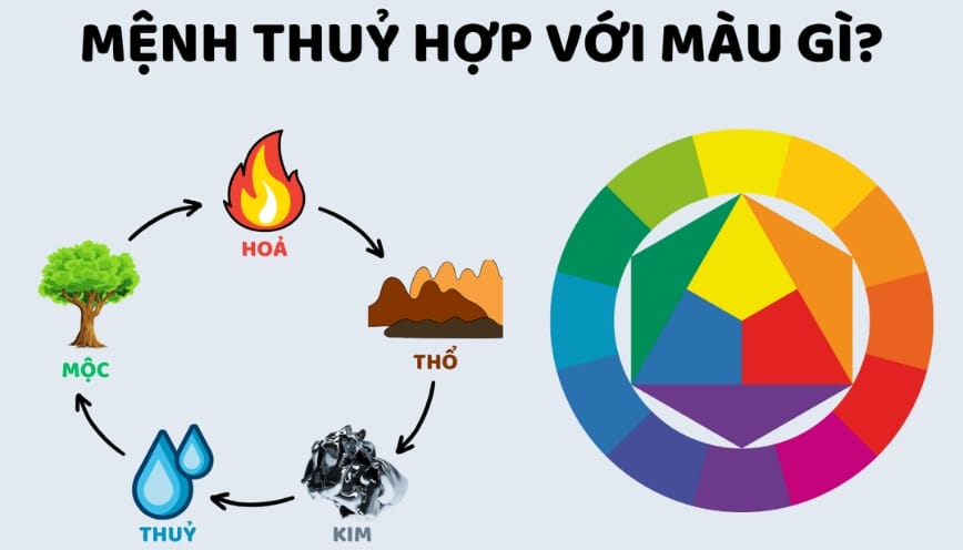 Mệnh Thuỷ hợp màu sắc gì theo quy luật ngũ hành?