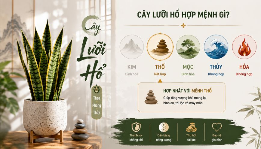 Cây lưỡi hổ hợp mệnh gì theo phong thủy?