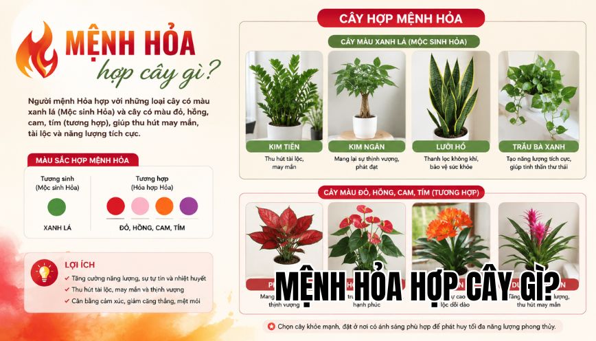 mệnh hỏa hợp cây gì