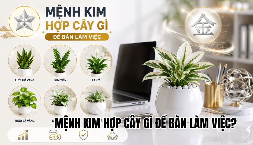 mệnh kim hợp cây gì để bàn làm việc