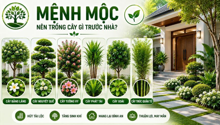 Mệnh Mộc nên trồng cây gì trước nhà để đảm bảo phong thủy?