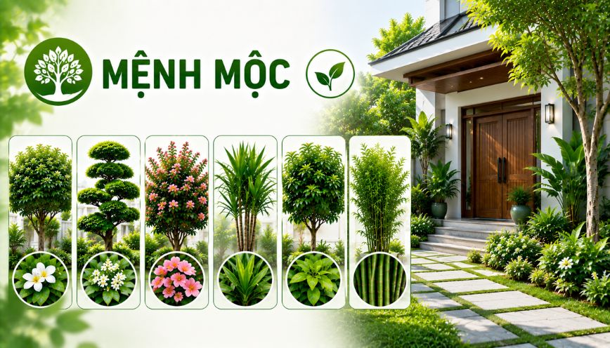 Mệnh Mộc nên tránh trồng cây gì trước nhà?