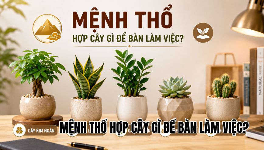 mệnh thổ hợp cây gì để bàn làm việc