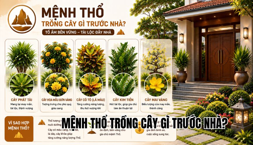 mệnh thổ trồng cây gì trước nhà